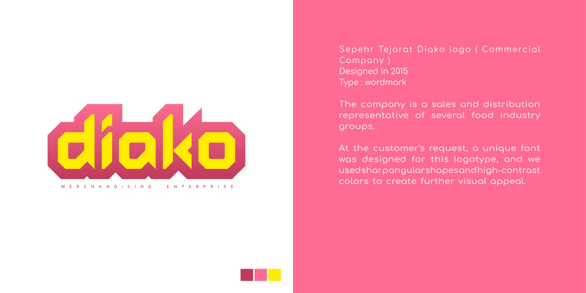 Diako merchandising enterprise wordmark, 2015